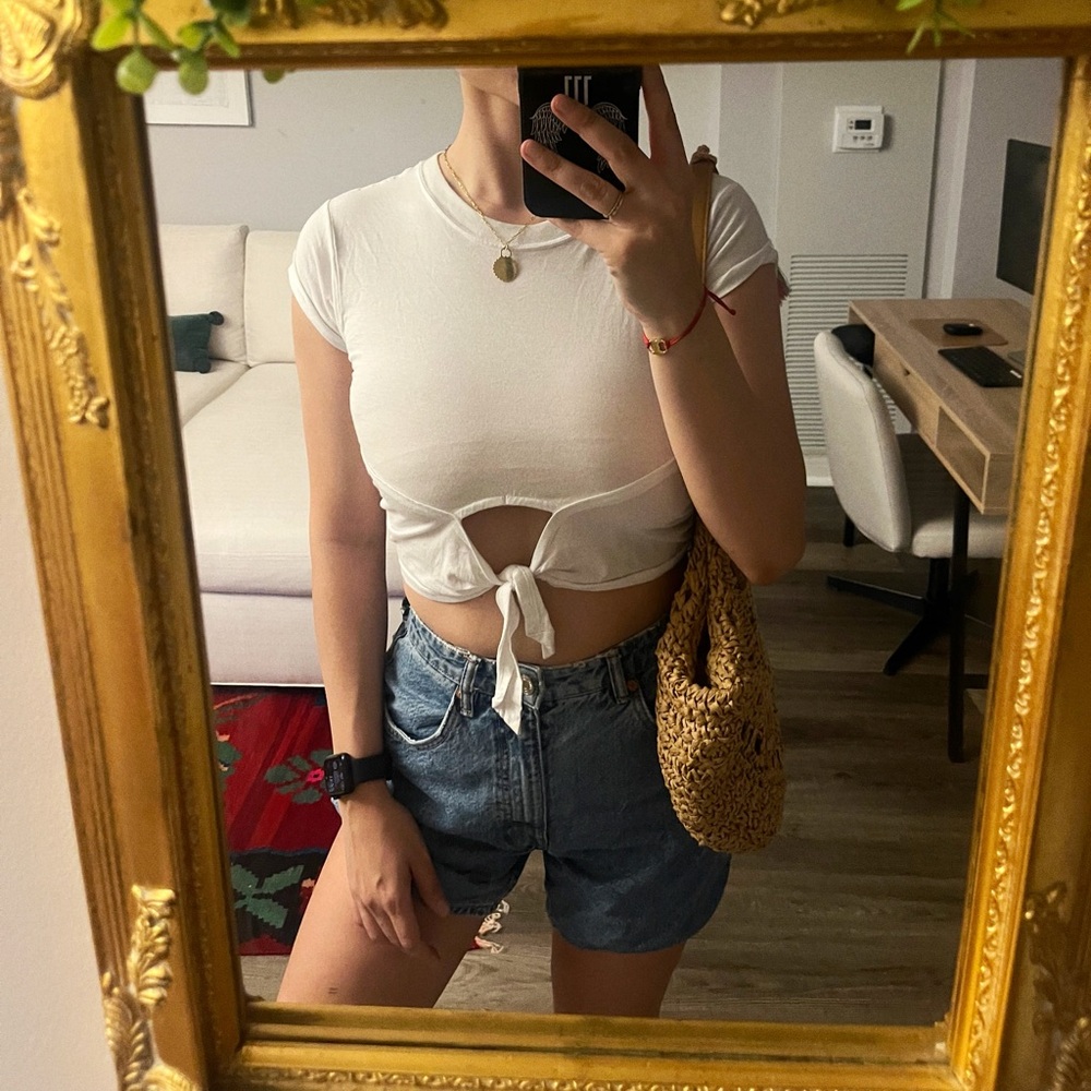White Crop Top